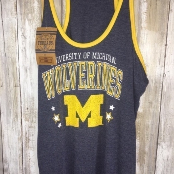 NWT NCAA Michigan Wolverines Blue Tank - Picture 2 of 5